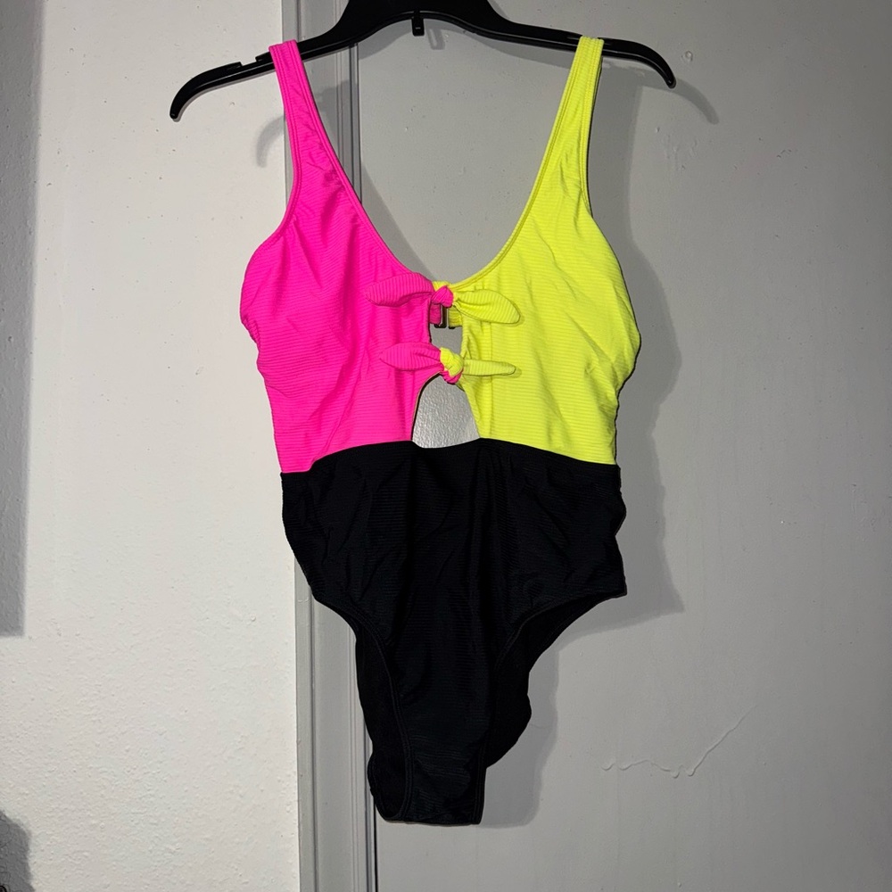No Boundaries Neon Colorblock Swimsuit